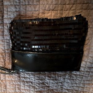 Vera wang black shimmering clutch